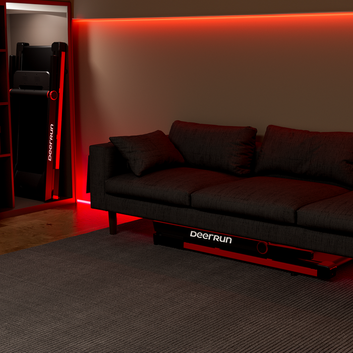 DeerRun A1 Pro Move+  6% Incline Foldable Treadmill——2025 Upgraded Chip & NFC Support | 350Lbs, 10mph Black - Sweatfully