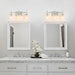Jasper 3-Light Modern Clear Glass Bathroom Vanity Light, Black & Nickel - Sweatfully