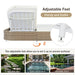 Outdoor Daybed, Patio Rattan Daybed with 5-Position Adjustable Backrest and Removable Cushions & Pillows for Garden, Backyard, Poolside - Sweatfully