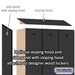 Salsbury 18" Wide Double Tier Designer Wood Locker - 3 Wide - 6 Feet High - 21 Inches Deep - Black - Black Resettable Combination Locks - Sweatfully