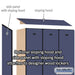 Salsbury 12" Wide Double Tier Designer Wood Locker - 3 Wide - 5 Feet High - 15 Inches Deep - Blue - Black Electronic Locks - Sweatfully
