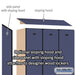 Salsbury 18" Wide Double Tier Designer Wood Locker - 3 Wide - 6 Feet High - 21 Inches Deep - Blue - Black Electronic Locks - Sweatfully