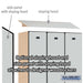 Salsbury 18" Wide Double Tier Designer Wood Locker - 3 Wide - 6 Feet High - 24 Inches Deep - Gray - Silver Electronic Locks - Sweatfully