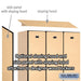 Salsbury 15" Wide Double Tier Designer Wood Locker - 3 Wide - 6 Feet High - 24 Inches Deep - Maple - Silver Resettable Combination Locks - Sweatfully