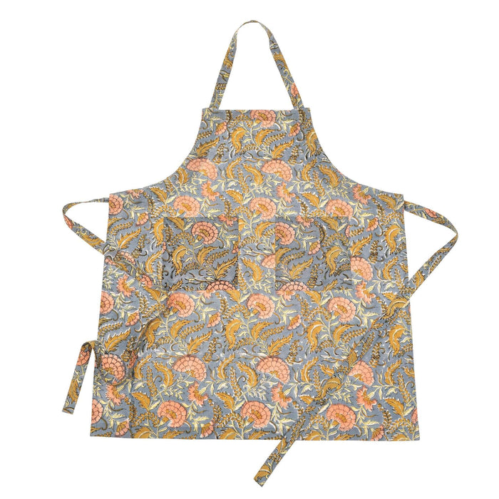 Curacao Block Print Apron - Sweatfully