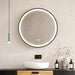 4 in 1 Blacklit Framed Round LED Bathroom Mirror - Sweatfully