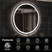 4 in 1 Blacklit Framed Round LED Bathroom Mirror - Sweatfully