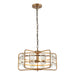 4-Light Golden or Black Modern Crystal Island Pendant Light - Sweatfully
