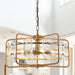 4-Light Golden or Black Modern Crystal Island Pendant Light - Sweatfully