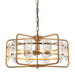 4-Light Golden or Black Modern Crystal Island Pendant Light - Sweatfully