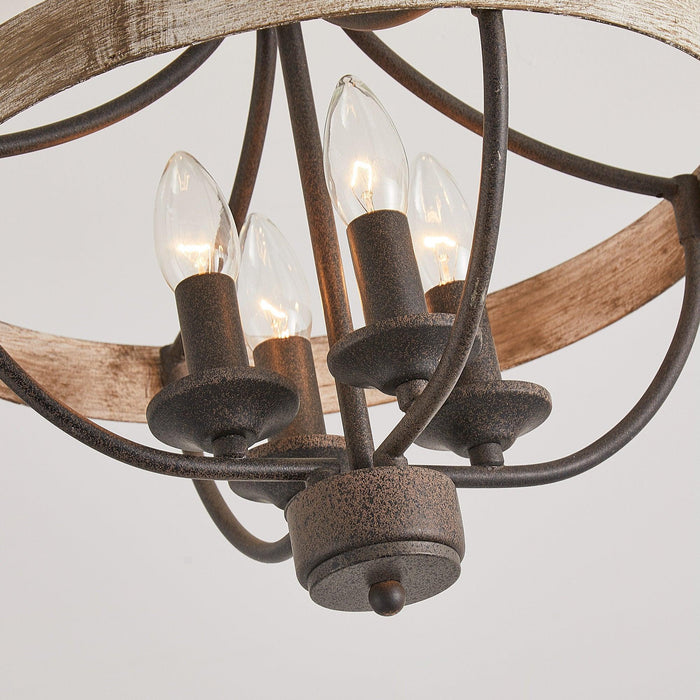 4-Light Industrial Ceiling Light - Sweatfully