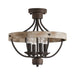 4-Light Industrial Ceiling Light - Sweatfully