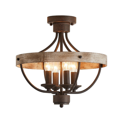 4-Light Industrial Ceiling Light - Sweatfully