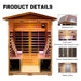 4-Person Luxury Low EMF Outdoor FAR Infrared Home Sauna With Bluetooth Audio, 2050W (SAK15372) - Sweatfully