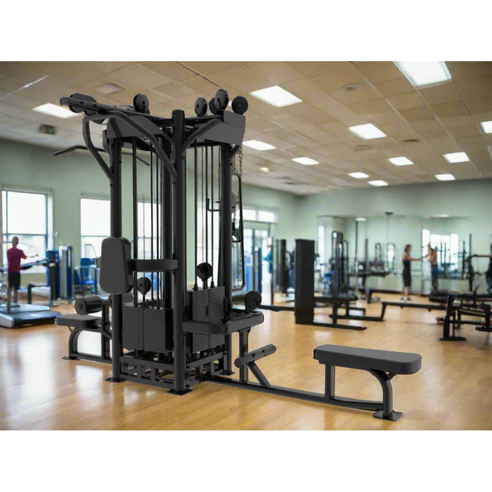 SFE Commercial 4 Station Jungle Gym Machine with (4) Weight Stacks (New) - Sweatfully