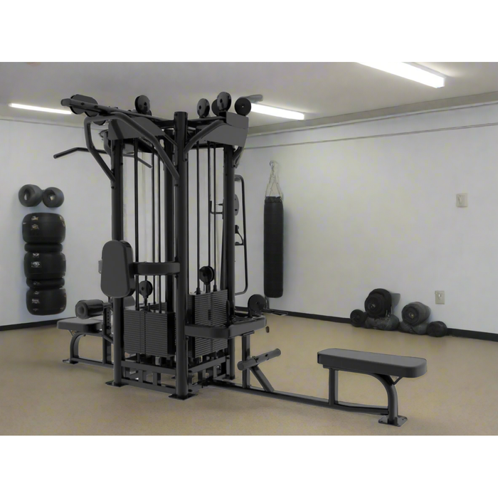 SFE Commercial 4 Station Jungle Gym Machine with (4) Weight Stacks (New) - Sweatfully