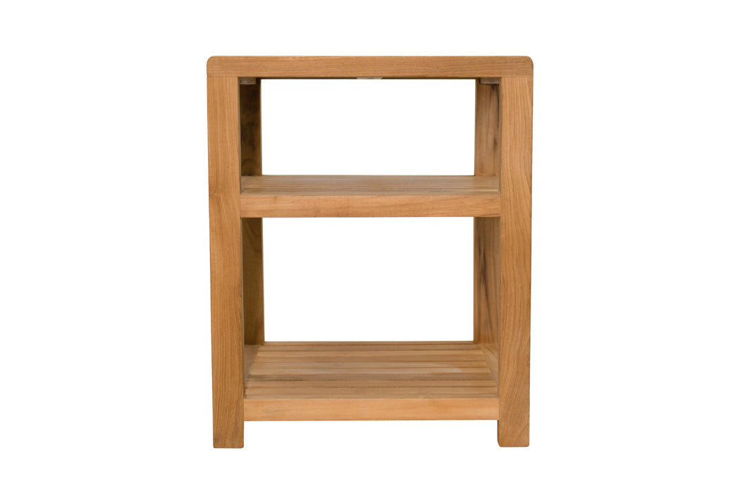 Charleston Natural Teak Spa/Bathroom - Under Sink - Storage Bench - 14" - Sweatfully