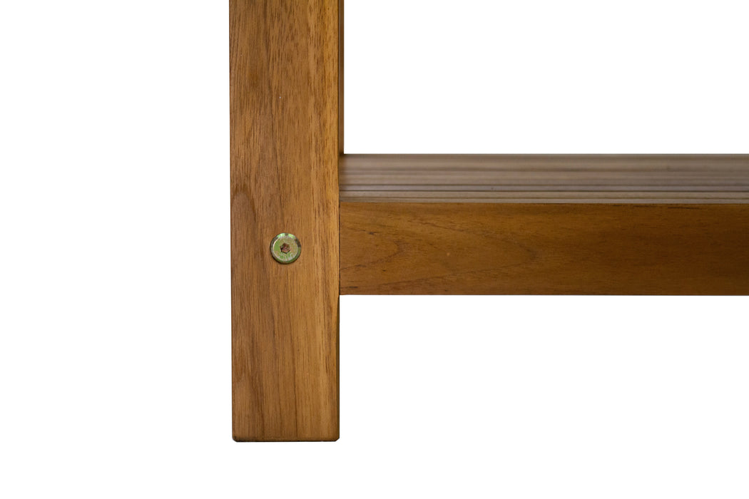 Bali Teak Shower and Bath Spa Bench with Shelf – 18″ - Sweatfully