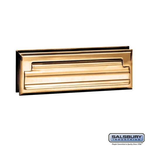 Salsbury Mail Slot - Standard - Letter Size - Brass Finish - Sweatfully