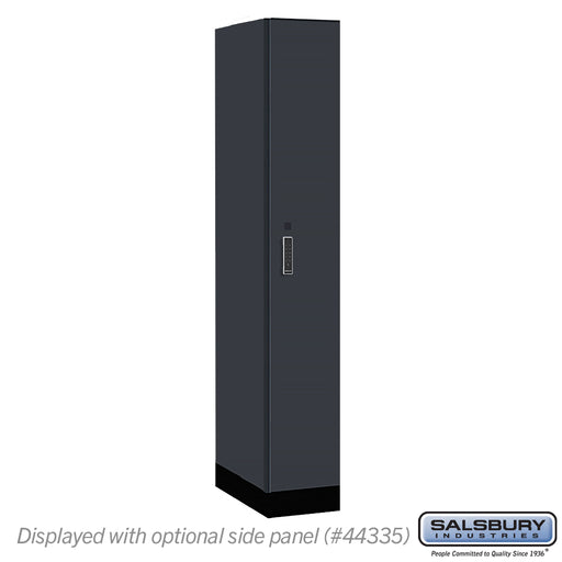 Salsbury 12" Wide Premier Wood Locker - Single Tier - 1 Wide - 6 Feet High - 21" Deep - Carbon Mesh - Electronic Locks - Sweatfully