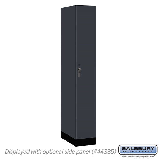 Salsbury 12" Wide Premier Wood Locker - Single Tier - 1 Wide - 6 Feet High - 21" Deep - Carbon Mesh - Hasps - Sweatfully