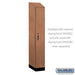Salsbury 12" Wide Premier Wood Locker - Single Tier - 1 Wide - 6 Feet High - 21" Deep - Red Oak - Electronic Locks - Sweatfully