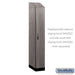 Salsbury 12" Wide Premier Wood Locker - Single Tier - 1 Wide - 6 Feet High - 21" Deep - Skyline Walnut - Resettable Combination Locks - Sweatfully