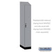 Salsbury 12" Wide Premier Wood Locker - Single Tier - 1 Wide - 6 Feet High - 21" Deep - Winter Fog - Hasps - Sweatfully
