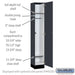 Salsbury 12" Wide Premier Wood Locker - Single Tier - 1 Wide - 6 Feet High - 15" Deep - Carbon Mesh - Hasps - Sweatfully
