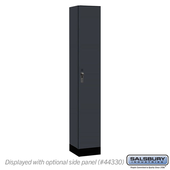 Salsbury 12" Wide Premier Wood Locker - Single Tier - 1 Wide - 6 Feet High - 15" Deep - Carbon Mesh - Hasps - Sweatfully