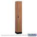 Salsbury 12" Wide Premier Wood Locker - Single Tier - 1 Wide - 6 Feet High - 15" Deep - Red Oak - Resettable Combination Locks - Sweatfully