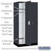 Salsbury 12" Wide Premier Wood Locker - Single Tier - 3 Wide - 6 Feet High - 21" Deep - Carbon Mesh - Electronic Locks - Sweatfully