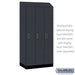 Salsbury 12" Wide Premier Wood Locker - Single Tier - 3 Wide - 6 Feet High - 21" Deep - Carbon Mesh - Electronic Locks - Sweatfully