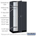 Salsbury 12" Wide Premier Wood Locker - Single Tier - 3 Wide - 6 Feet High - 21" Deep - Carbon Mesh - Resettable Combination Locks - Sweatfully