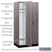 Salsbury 12" Wide Premier Wood Locker - Single Tier - 3 Wide - 6 Feet High - 21" Deep - Skyline Walnut - Resettable Combination Locks - Sweatfully