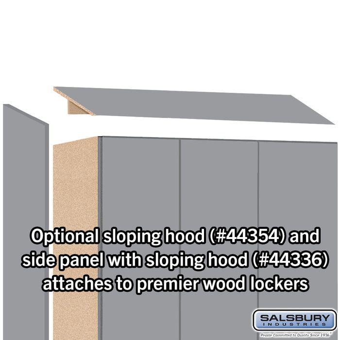 Salsbury 12" Wide Premier Wood Locker - Single Tier - 3 Wide - 6 Feet High - 21" Deep - Winter Fog - Electronic Locks - Sweatfully