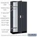 Salsbury 12" Wide Premier Wood Locker - Single Tier - 3 Wide - 6 Feet High - 18" Deep - Carbon Mesh - Electronic Locks - Sweatfully