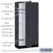 Salsbury 12" Wide Premier Wood Locker - Single Tier - 3 Wide - 6 Feet High - 18" Deep - Carbon Mesh - Hasps - Sweatfully