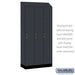 Salsbury 12" Wide Premier Wood Locker - Single Tier - 3 Wide - 6 Feet High - 18" Deep - Carbon Mesh - Hasps - Sweatfully