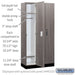 Salsbury 12" Wide Premier Wood Locker - Single Tier - 3 Wide - 6 Feet High - 18" Deep - Skyline Walnut - Electronic Locks - Sweatfully