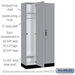 Salsbury 12" Wide Premier Wood Locker - Single Tier - 3 Wide - 6 Feet High - 18" Deep - Winter Fog - Hasps - Sweatfully