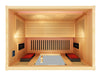 Peak Saunas Denali 3-Person Indoor Full Spectrum Infrared Sauna with Two XL Medical-Grade Red Light Therapy Panels & Smart WiFi App Control - Sweatfully