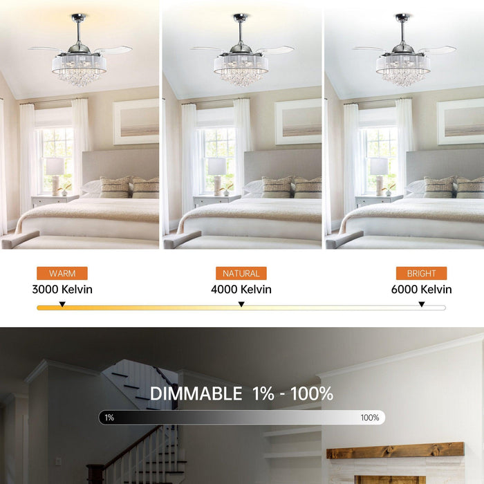 42" Broxburne Smart Fan with LED Light - Sweatfully