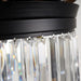 42" Modern Downrod Mount Crystal Ceiling Fan with Lighting and Remote Control - Sweatfully