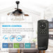 42" Modern Downrod Mount Crystal Ceiling Fan with Lighting and Remote Control - Sweatfully