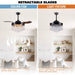 42" Mateo Modern Downrod Mount Crystal Ceiling Fan with Lighting and Remote Control - Sweatfully