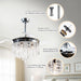 42" Mateo Modern Downrod Mount Crystal Ceiling Fan with Lighting and Remote Control - Sweatfully