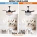 42" Mateo Modern Downrod Mount Crystal Ceiling Fan with Lighting and Remote Control - Sweatfully