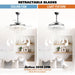 42" Modern Chrome Downrod Mount Crystal Ceiling Fan with Lighting and Remote Control - Sweatfully