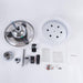 42" Modern Chrome Downrod Mount Crystal Ceiling Fan with Lighting and Remote Control - Sweatfully